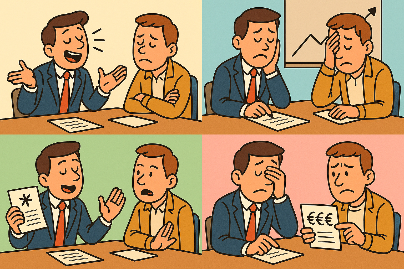 slechte verkopers 4 fouten in het verkoopgesprek.